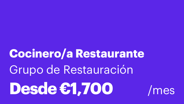 Cocinero/a Restaurante