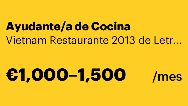 Ayudante/a de Cocina