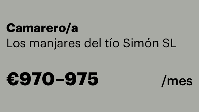 Camarero/a