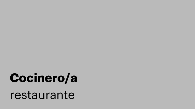 Cocinero/a