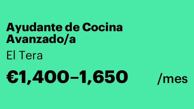 Ayudante de Cocina Avanzado/a