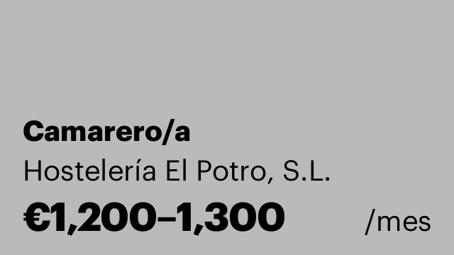 Camarero/a