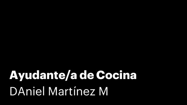 Ayudante/a de Cocina
