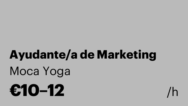 Ayudante/a de Marketing