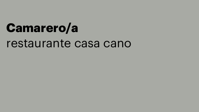 Camarero/a