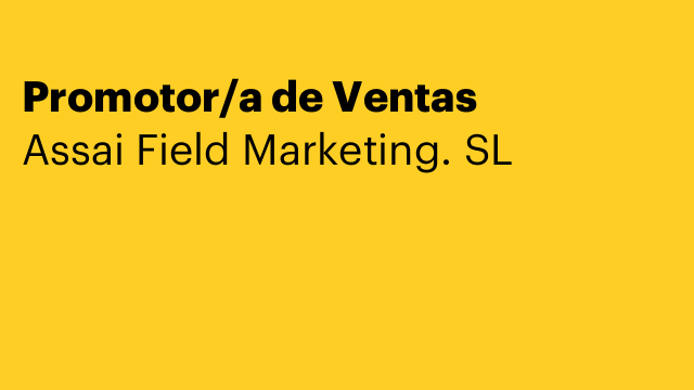 Promotor/a de Ventas