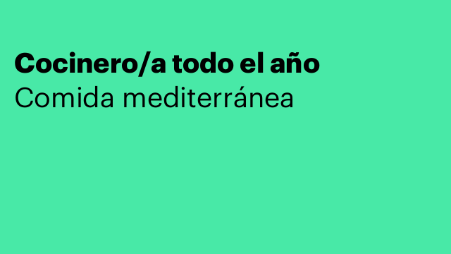Cocinero/a todo el año