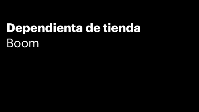 Dependienta de tienda