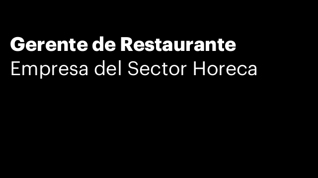 Gerente de Restaurante