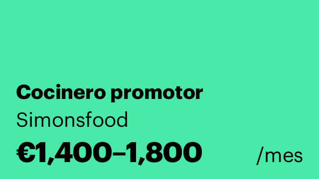 Cocinero promotor