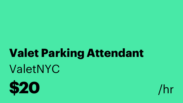 Valet Parking Attendant