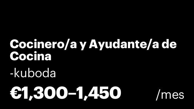 Cocinero/a y Ayudante/a de Cocina