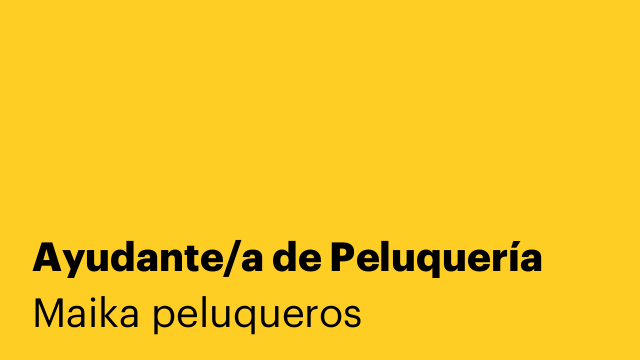 Ayudante/a de Peluquería