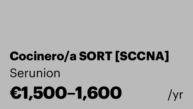 Cocinero/a SORT [SCCNA]