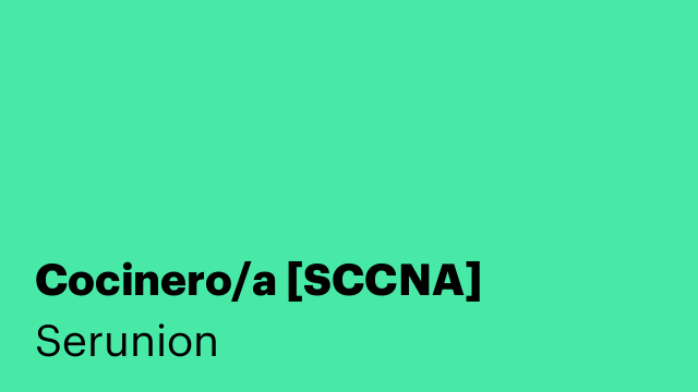 Cocinero/a [SCCNA]