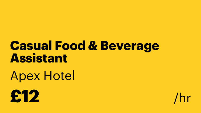 Casual Food & Beverage Assistant