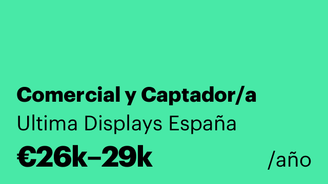 Comercial y Captador/a