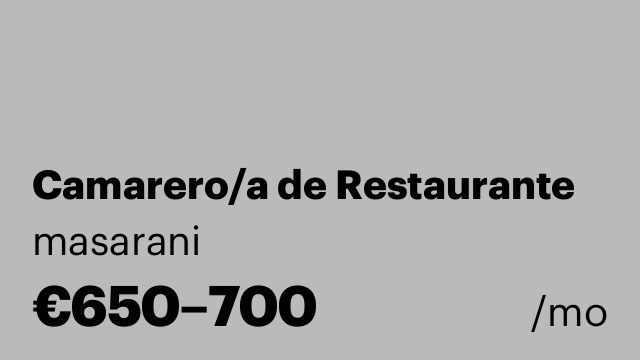 Camarero/a de Restaurante