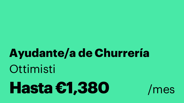 Ayudante/a de Churrería