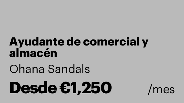 Ayudante de comercial y almacén