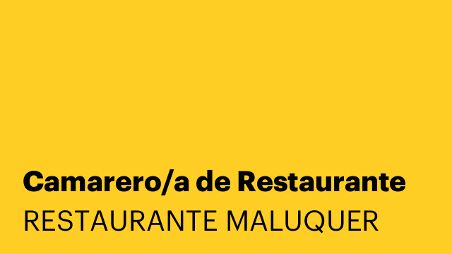 Camarero/a de Restaurante
