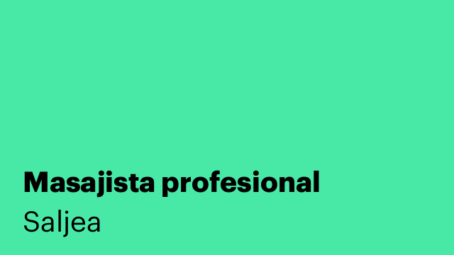 Masajista profesional
