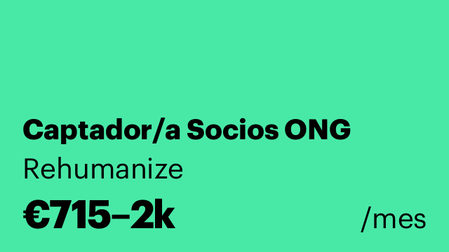 Captador/a Socios ONG