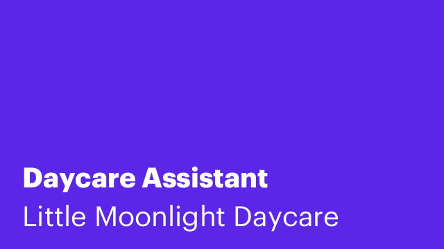 Daycare Assistant