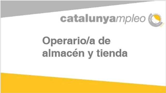 Operario/a de almacén y tienda