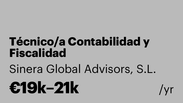 Técnico/a Contabilidad y Fiscalidad