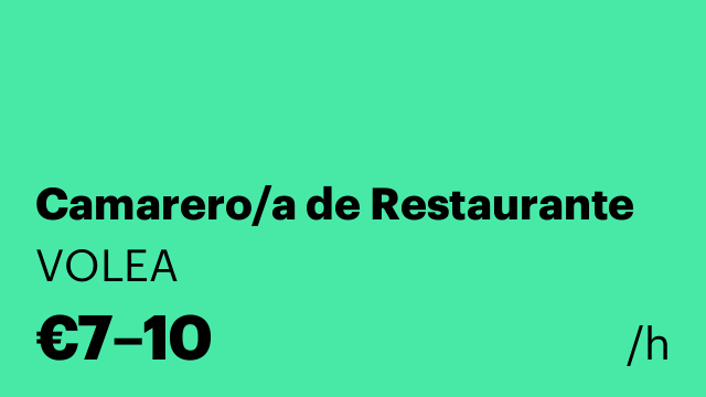 Camarero/a de Restaurante