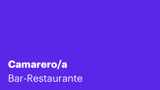 Camarero/a
