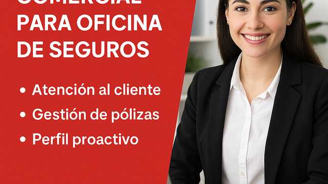 Administrativa/o comercial para oficina de seguros