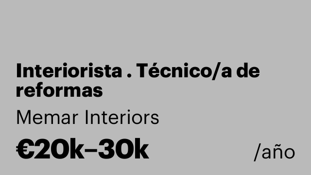 Interiorista . Técnico/a de reformas