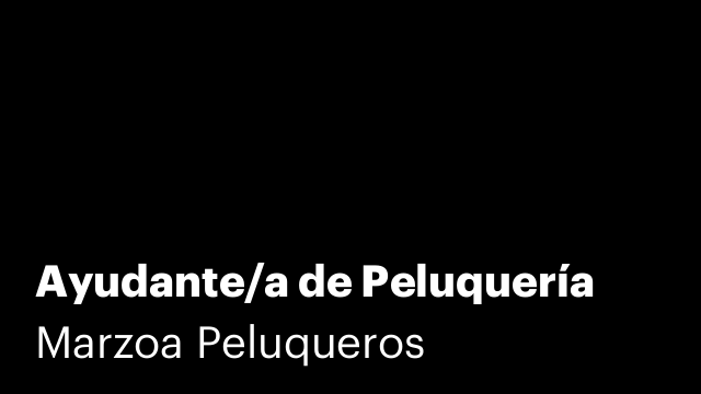 Ayudante/a de Peluquería