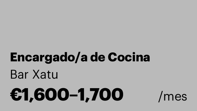 Encargado/a de Cocina