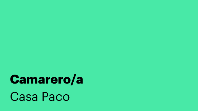 Camarero/a