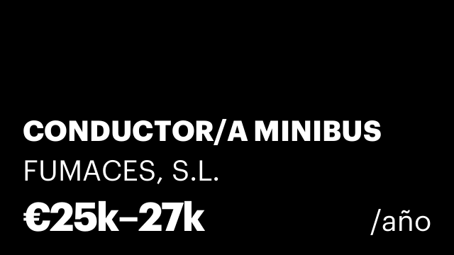 CONDUCTOR/A MINIBUS