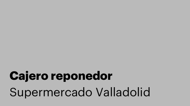 Cajero reponedor