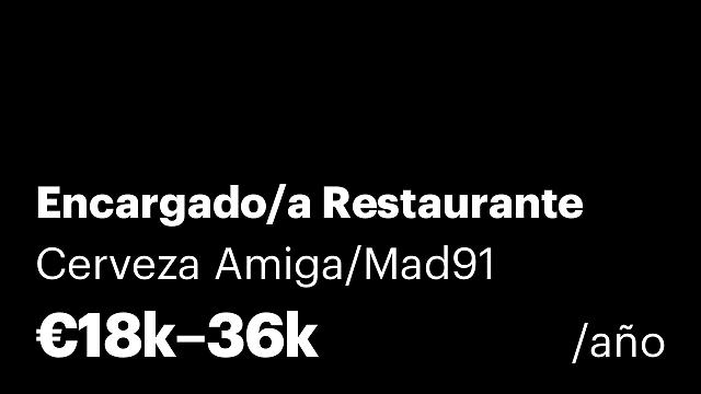 Encargado/a Restaurante
