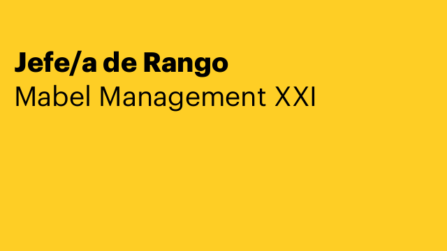 Jefe/a de Rango