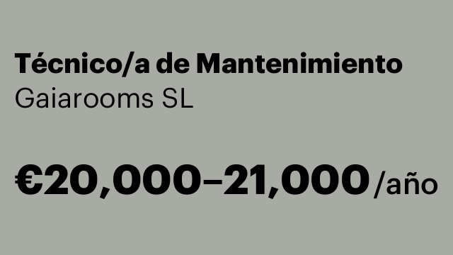 Técnico/a de Mantenimiento