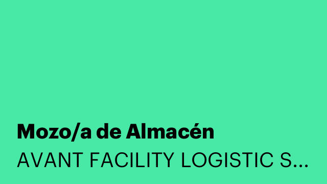 Mozo/a de Almacén