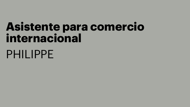 Asistente para comercio internacional