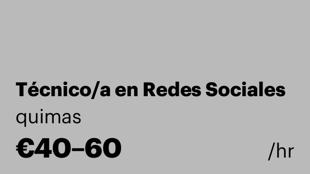 Técnico/a en Redes Sociales