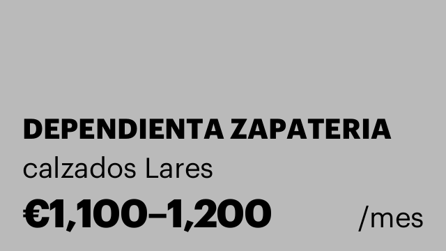 DEPENDIENTA ZAPATERIA