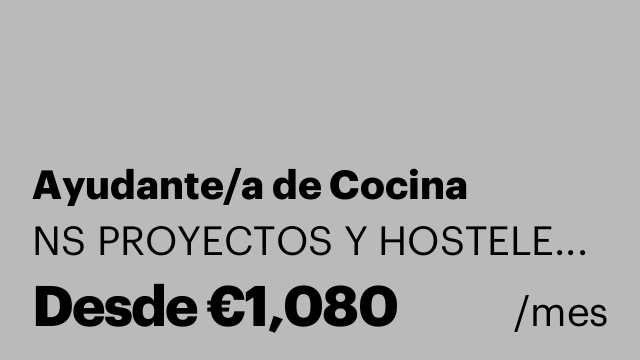 Ayudante/a de Cocina