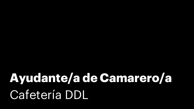 Ayudante/a de Camarero/a