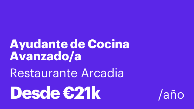 Ayudante de Cocina Avanzado/a