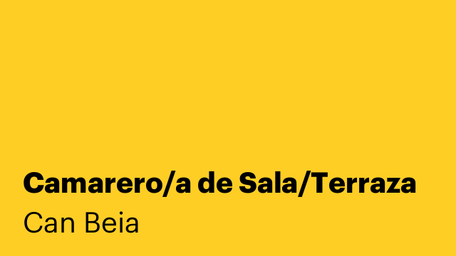 Camarero/a de Sala/Terraza